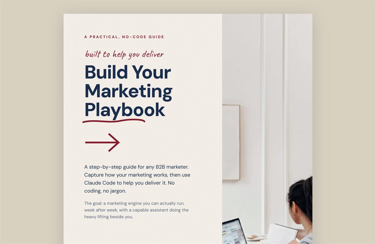 Cover of the Build Your Marketing Playbook guide.